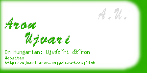 aron ujvari business card